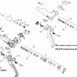 Avid Elixir R - Code R Bremshebelschelle Kit Poliert Schwarz