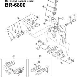 Shimano Ultegra BR 6800 Bremsen Ersatzteil | Einstellschraube Nr 4 -Kassetten Verkäufe 42985 1