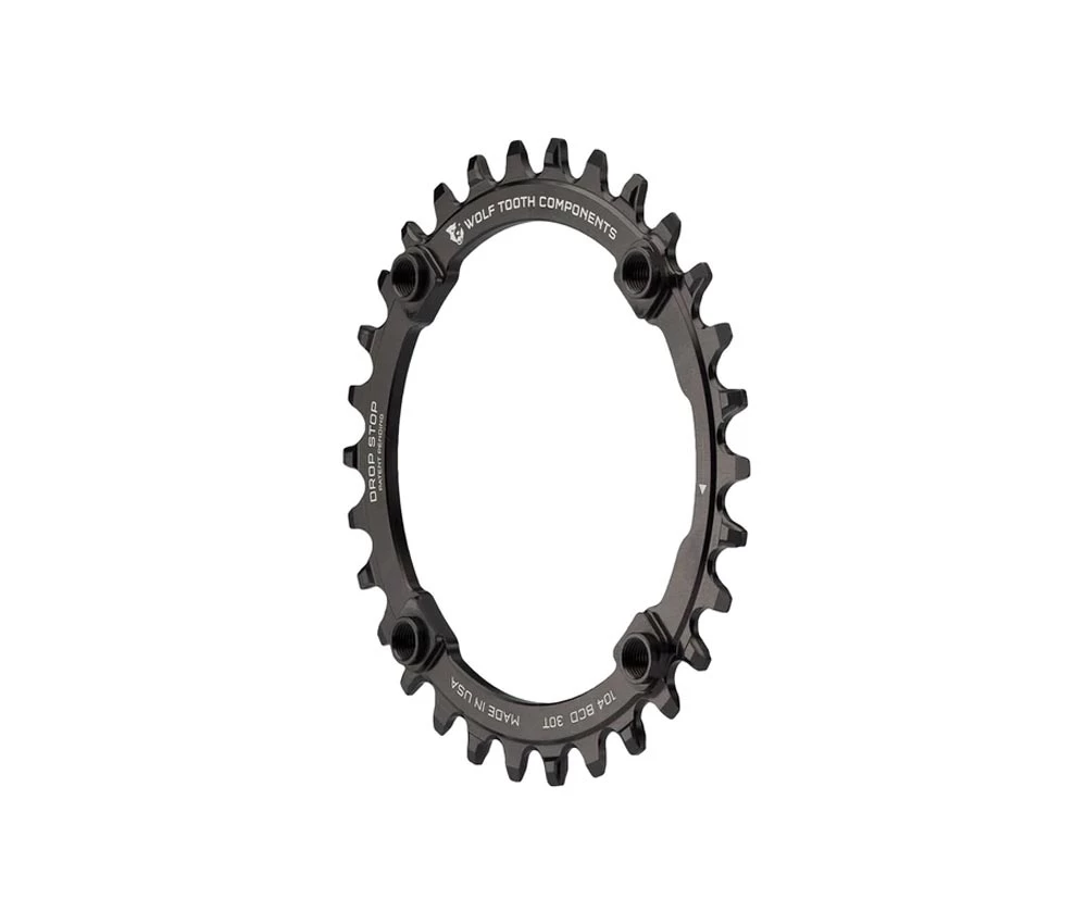 Wolf Tooth Drop Stop A Kettenblatt - Lochkreis 104mm 9-12 Fach 30 Zaehne 3 Wolf Tooth Drop Stop A Kettenblatt - Lochkreis 104mm 9-12 Fach 30 Zaehne