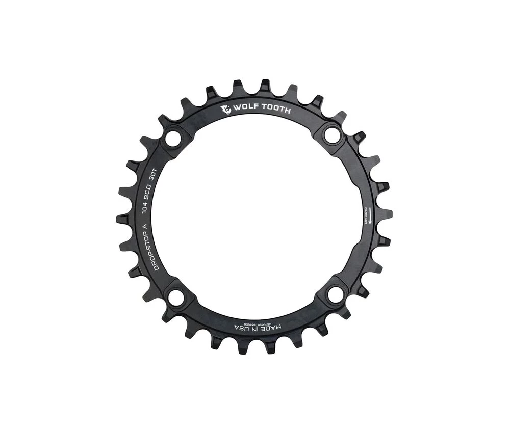 Wolf Tooth Drop Stop A Kettenblatt - Lochkreis 104mm 9-12 Fach 30 Zaehne 4 Wolf Tooth Drop Stop A Kettenblatt - Lochkreis 104mm 9-12 Fach 30 Zaehne – Bild 2